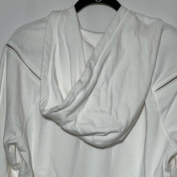 Helmut Lang Full Zip Hoodie Drawstring Jacket White Womens Size Large - Picture 5 of 9